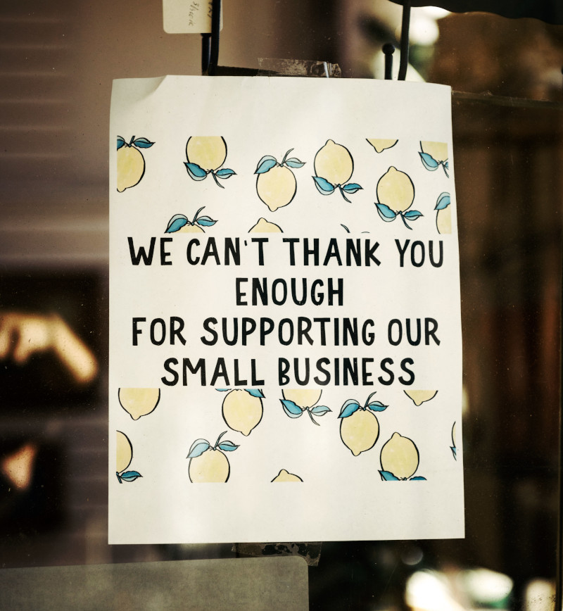 Thank you for supporting small business